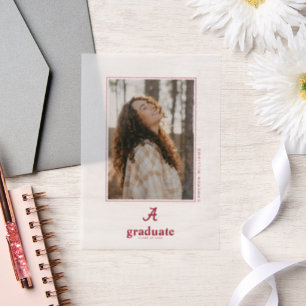 University of Alabama Graduation Vellum Invitations