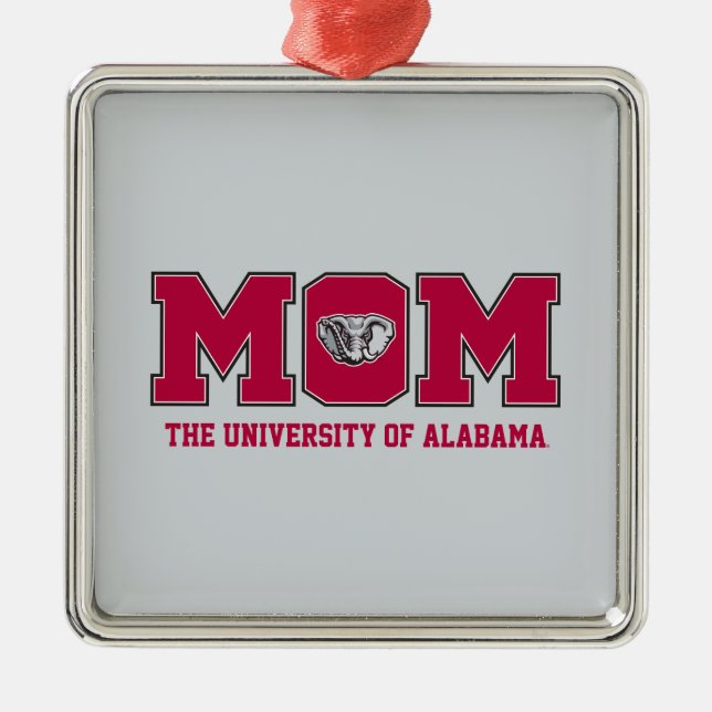 University of Alabama Mom w/ Al Metal Ornament (Front)