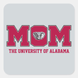 University of Alabama Mom w/ Al Square Sticker