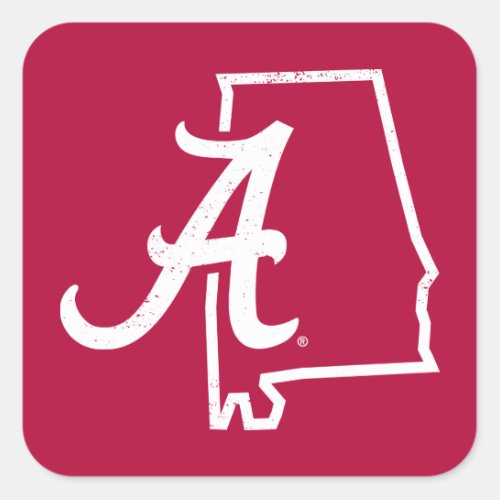 University of Alabama _ Vintage State Logo Square Sticker