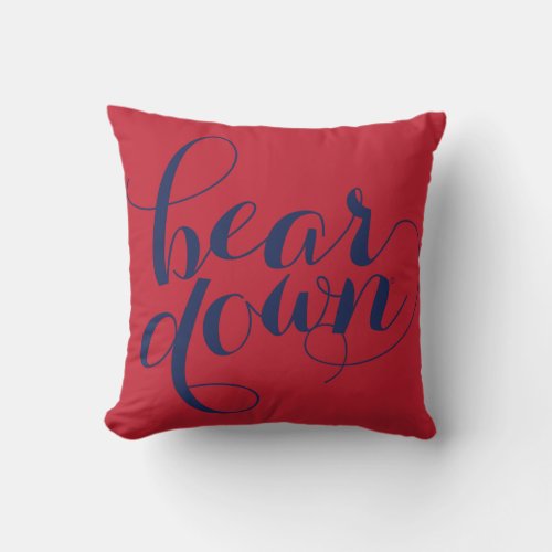 University of Arizona  Bear Down Script _ Argyle Throw Pillow