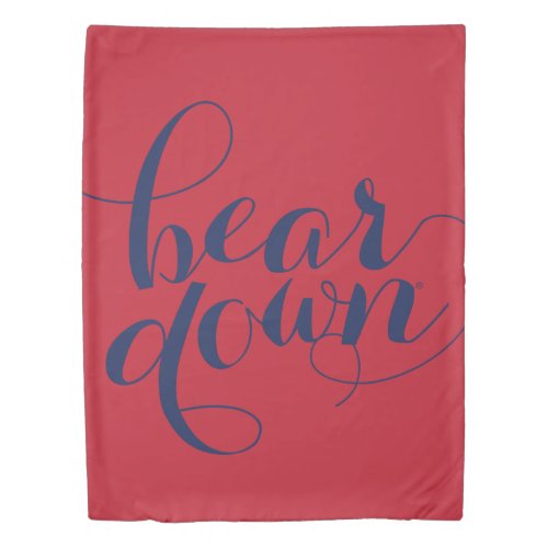 University of Arizona  Bear Down Script Duvet Cover