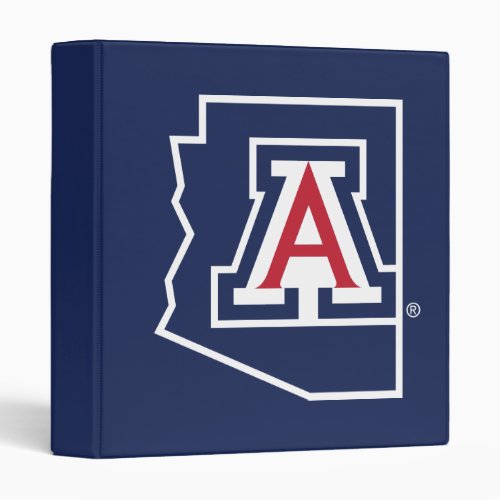 University Of Arizona  State Logo 3 Ring Binder