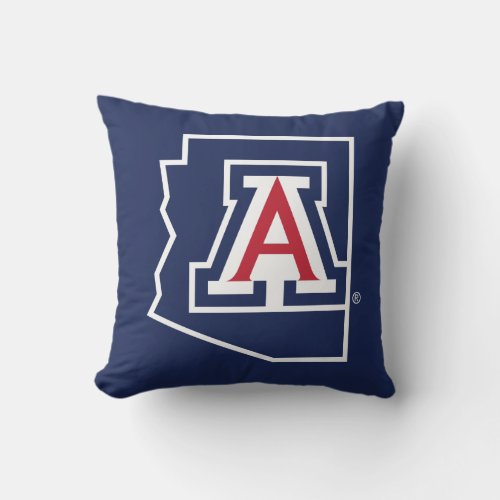 University Of Arizona  State Logo Throw Pillow