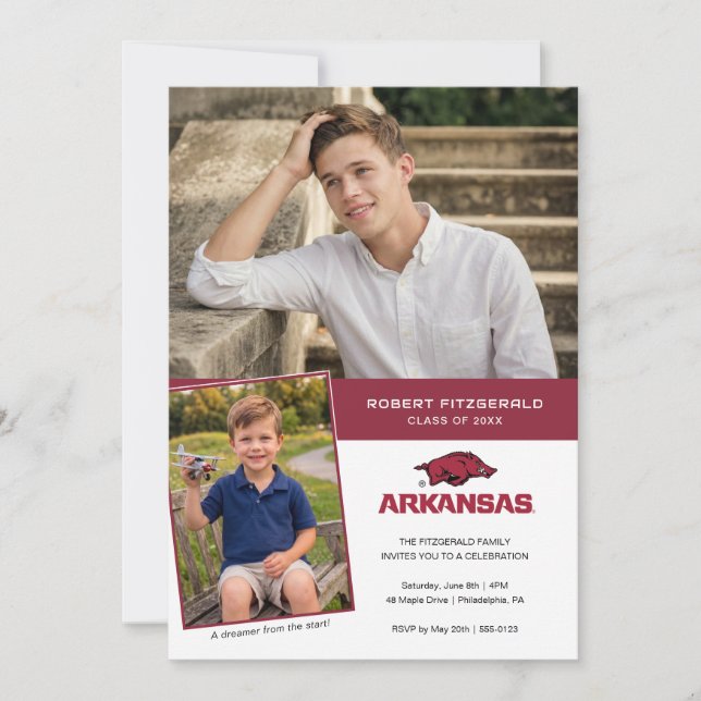 University of Arkansas Graduation Invitation (Front)