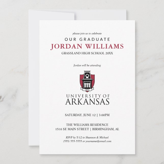 University of Arkansas Official Logo Announcement (Front)