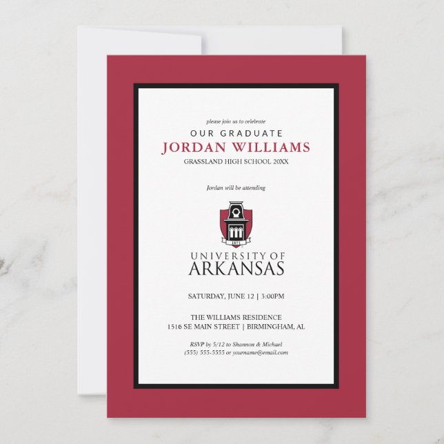 University of Arkansas Official Logo Announcement (Front)