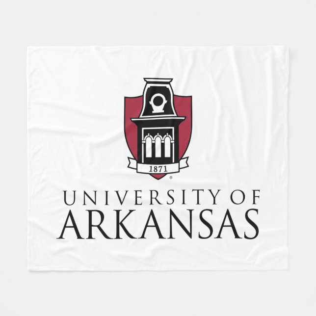 University of Arkansas Official Logo Fleece Blanket (Front (Horizontal))