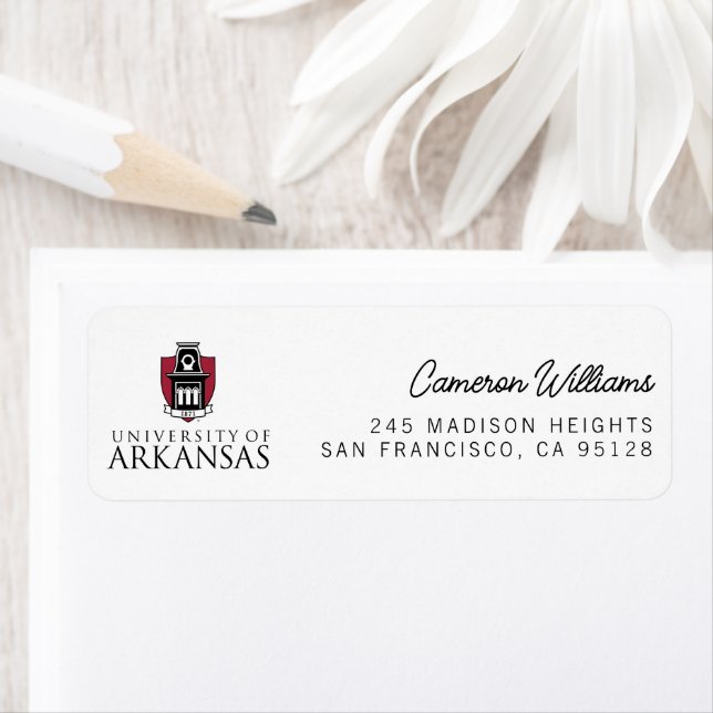 University of Arkansas Official Logo Label (Insitu)