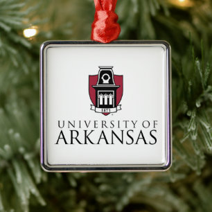 University of Arkansas Official Logo Metal Ornament