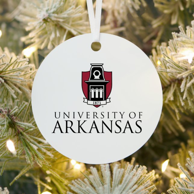University of Arkansas Official Logo Metal Ornament (Insitu)