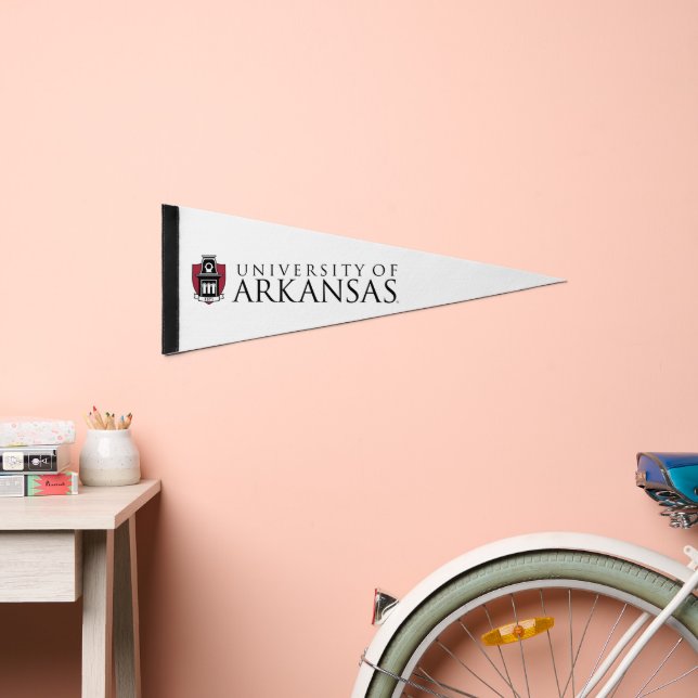 University of Arkansas Official Logo Pennant Flag (Front)