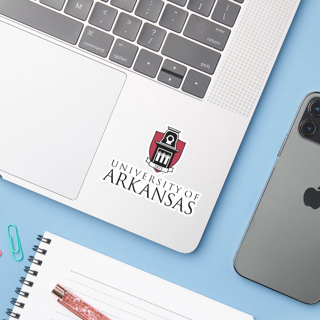 University of Arkansas Official Logo Sticker (Laptop w/ iPhone)