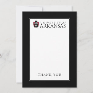University of Arkansas Official Logo   Thank You Card