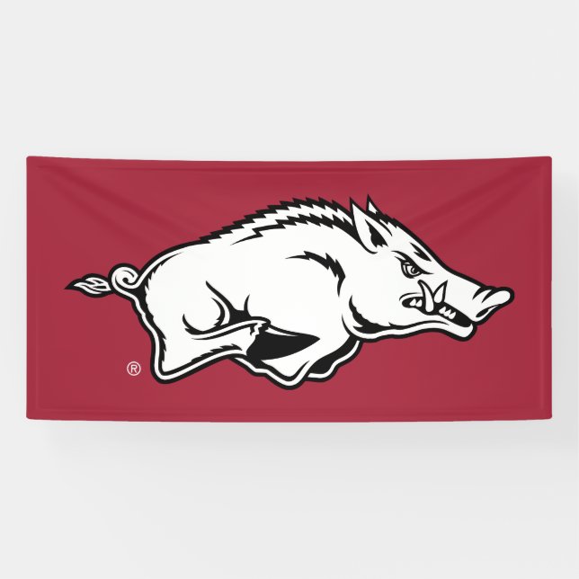 University of Arkansas Razorbacks Logo Banner (Horizontal)
