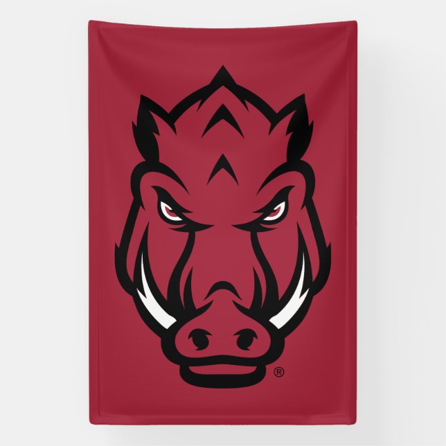 University of Arkansas Razorbacks Logo Banner (Vertical)
