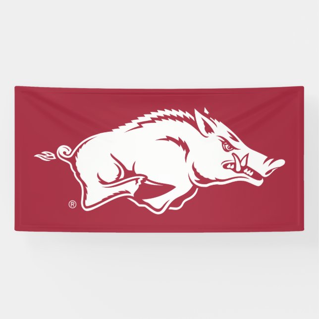 University of Arkansas Razorbacks Logo Banner (Horizontal)