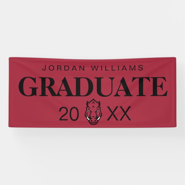 University of Arkansas Razorbacks Logo Banner (Horizontal)