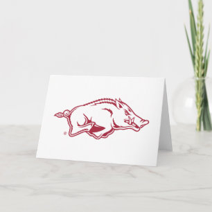 University of Arkansas Razorbacks Logo Card