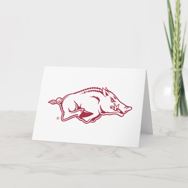 University of Arkansas Razorbacks Logo Card (Front)