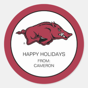 University of Arkansas Razorbacks Logo Classic Round Sticker