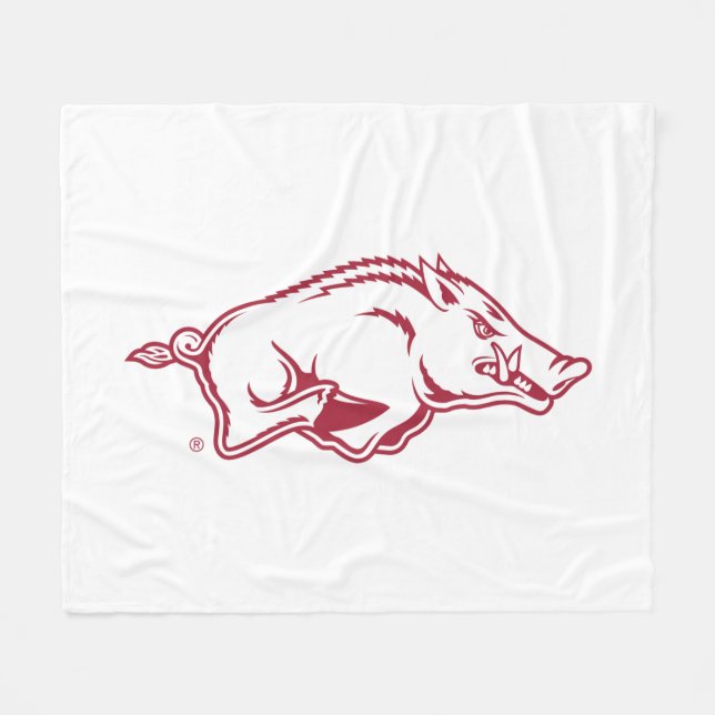 University of Arkansas Razorbacks Logo Fleece Blanket (Front (Horizontal))