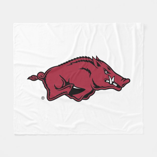 University of Arkansas Razorbacks Logo Fleece Blanket (Front (Horizontal))