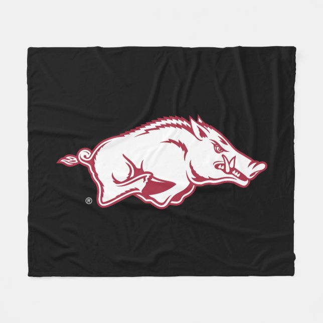 University of Arkansas Razorbacks Logo Fleece Blanket (Front (Horizontal))