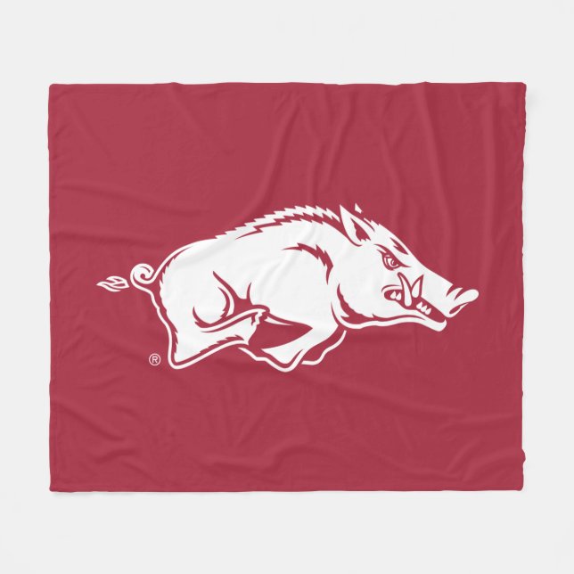 University of Arkansas Razorbacks Logo Fleece Blanket (Front (Horizontal))