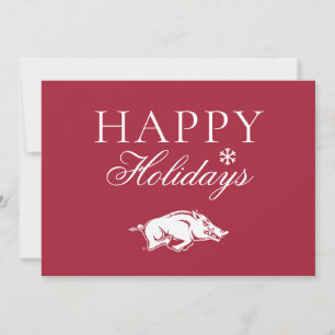 University of Arkansas Razorbacks Logo Holiday Card