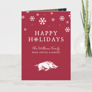 University of Arkansas Razorbacks Logo Holiday Card