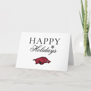 University of Arkansas Razorbacks Logo Holiday Card