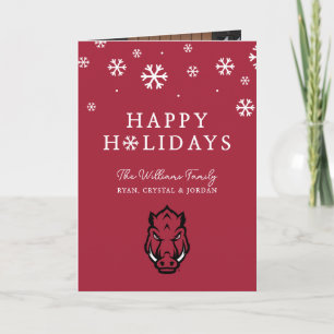 University of Arkansas Razorbacks Logo Holiday Card