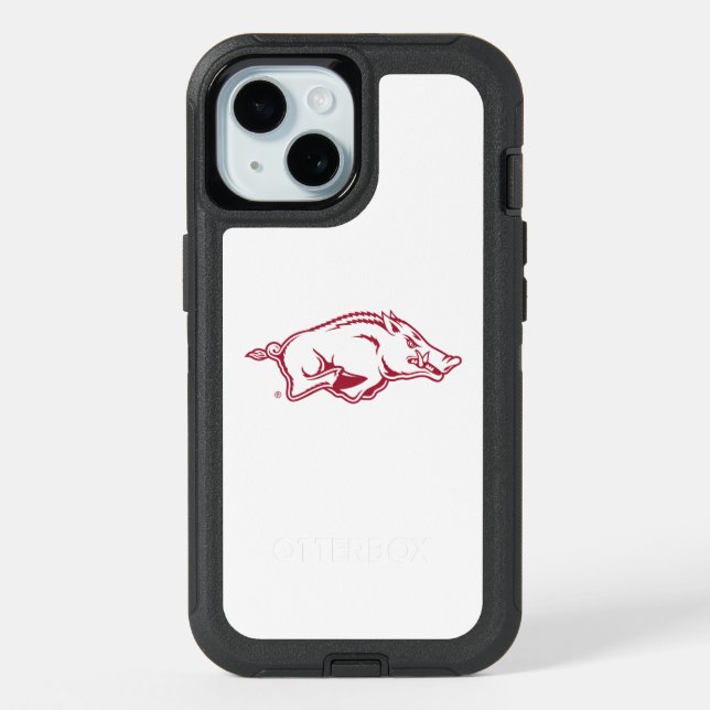 University of Arkansas Razorbacks Logo iPhone 15 Case (Back)