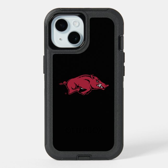 University of Arkansas Razorbacks Logo iPhone 15 Case (Back)