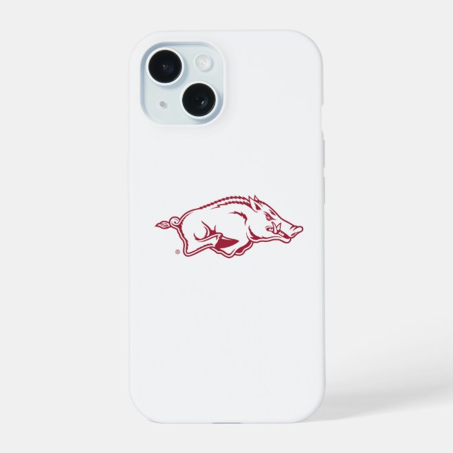 University of Arkansas Razorbacks Logo iPhone 15 Case (Back)