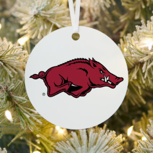 University of Arkansas Razorbacks Logo Metal Ornament