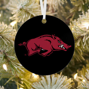 University of Arkansas Razorbacks Logo Metal Ornament