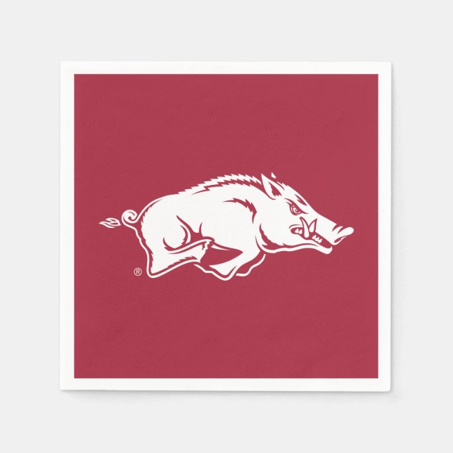University of Arkansas Razorbacks Logo Napkins (Front)
