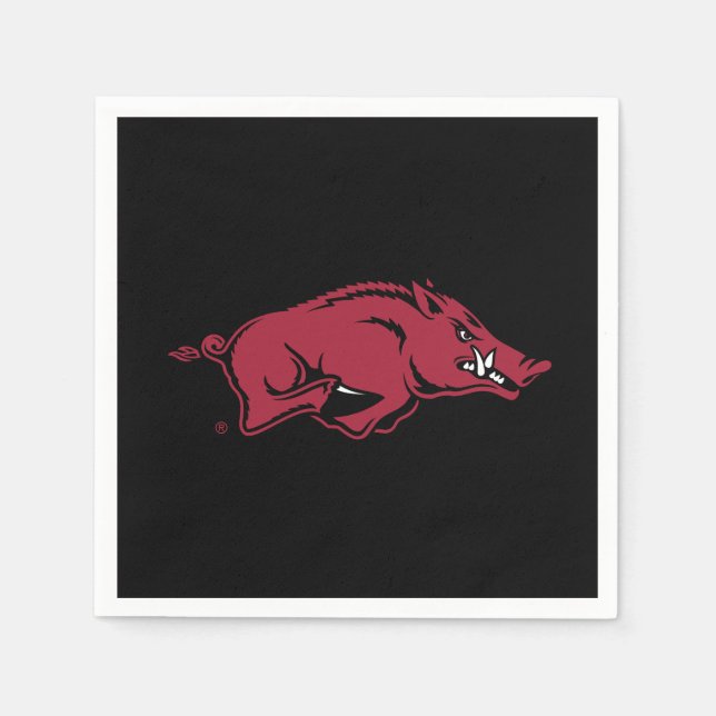 University of Arkansas Razorbacks Logo Napkins (Front)