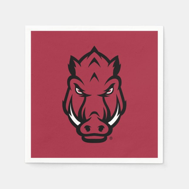 University of Arkansas Razorbacks Logo Napkins (Front)