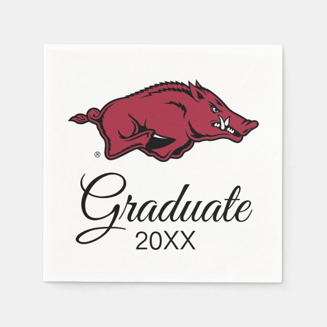 University of Arkansas Razorbacks Logo Napkins (Front)