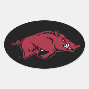 University of Arkansas Razorbacks Logo Oval Sticker