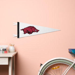 University of Arkansas Razorbacks Logo Pennant Flag