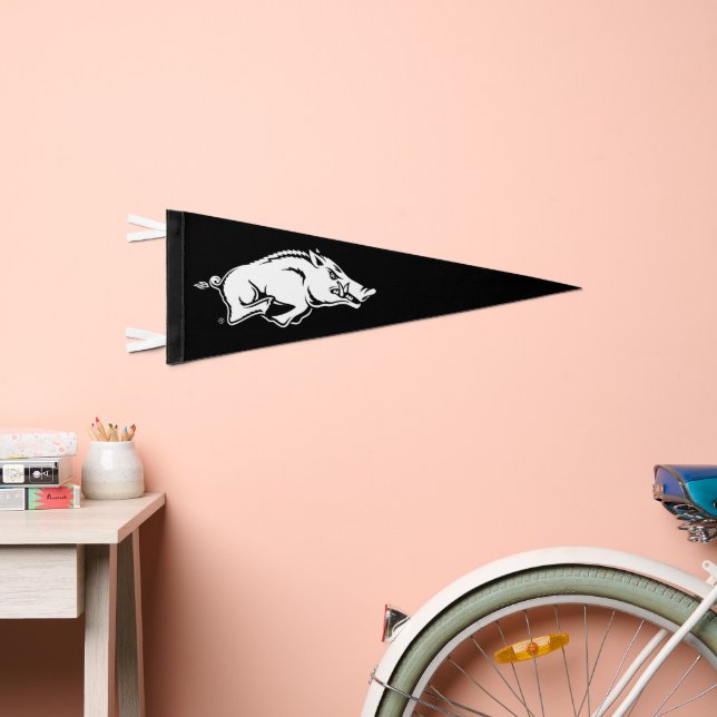 University of Arkansas Razorbacks Logo Pennant Flag (Front)