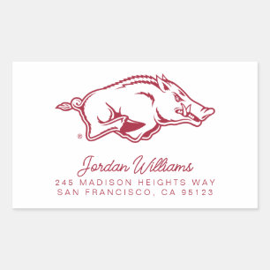 University of Arkansas Razorbacks Logo Rectangular Sticker
