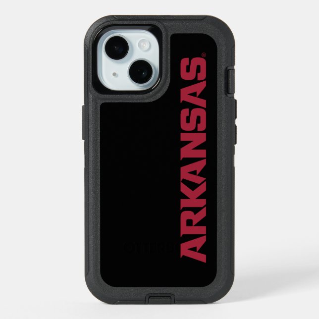 University of Arkansas Wordmark Logo iPhone 15 Case (Back)