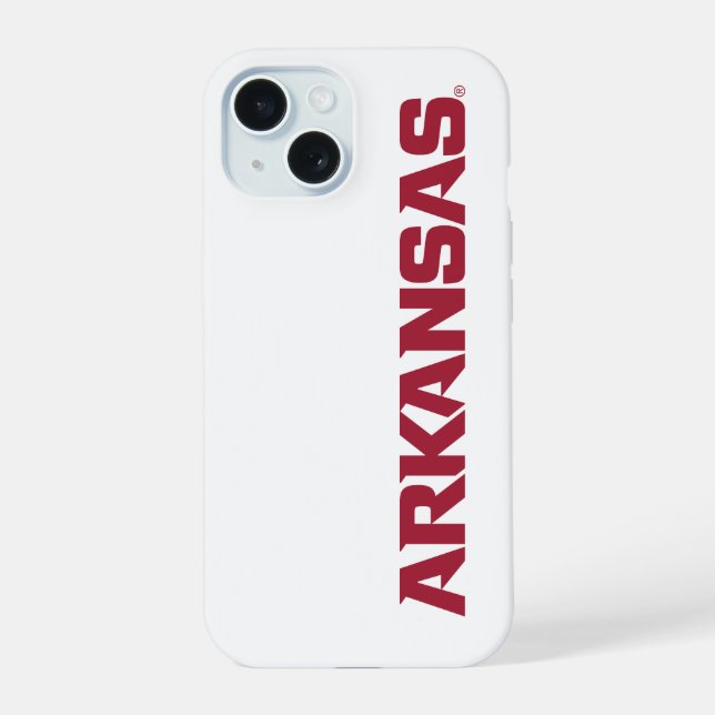 University of Arkansas Wordmark Logo iPhone 15 Case (Back)