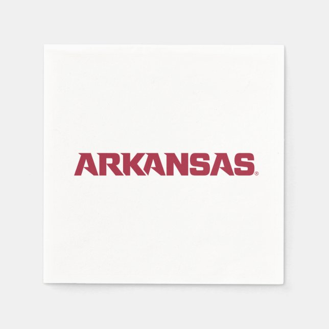 University of Arkansas Wordmark Logo Napkins (Front)