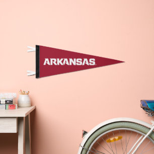 University of Arkansas Wordmark Logo Pennant Flag